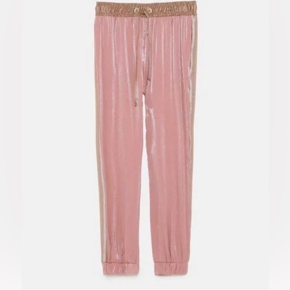 Zara Rose Gold Metallic Joggers - Picture 9 of 9